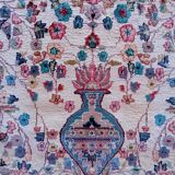 Tapis pakistanais en laine et soie fait main