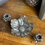 Flower candle holders, lotus ashtray with removable petals, 1960s.