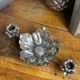 Flower candle holders, lotus ashtray with removable petals, 1960s.