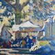 De lambert, oil on panel small format beautiful framing 20th century