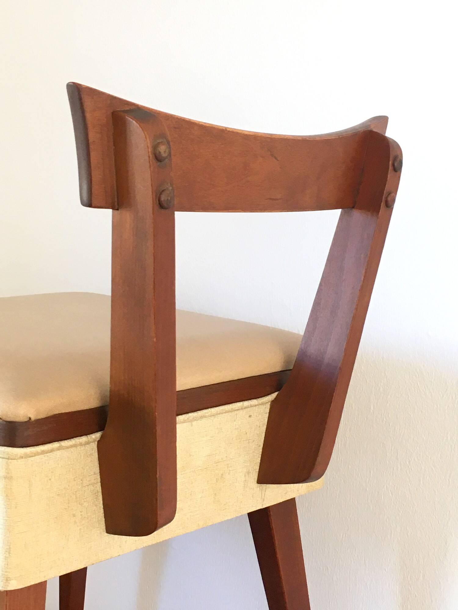 Chaise coffre travailleuse vintage années 50