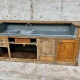Old oak restaurant bar counter from the early 20th century
