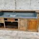Old oak restaurant bar counter from the early 20th century