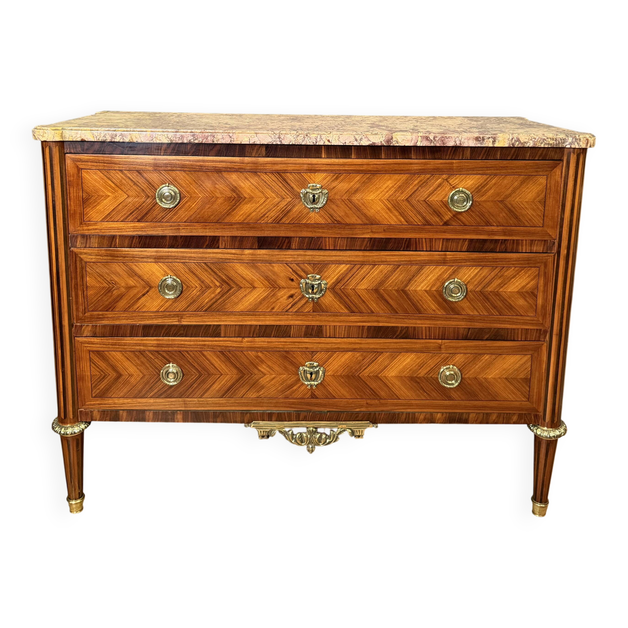 Louis XVI commode in rosewood and rosewood.