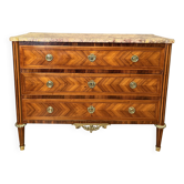 Louis XVI commode in rosewood and rosewood.