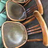 Lot of 4 Thonet style bistro chairs