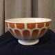 Bol a facettes blanc et orange digoin