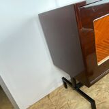 Vintage 50s tilting door storage bar cabinet