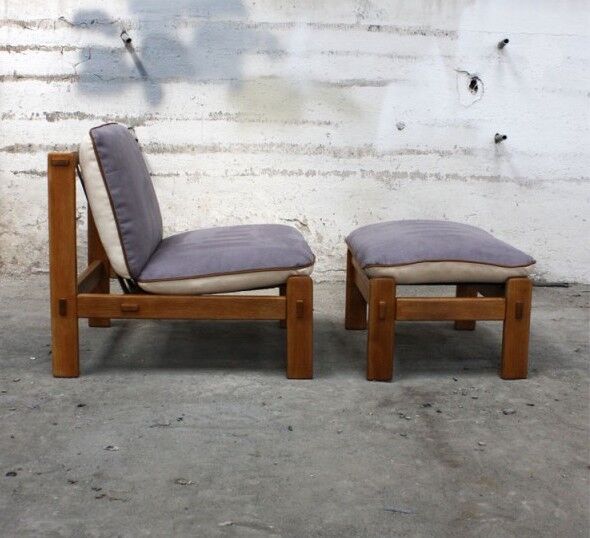 Fauteuil vintage en chêne