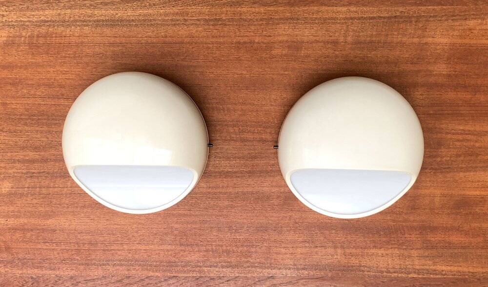 Italian Space Age Wall Lamps from the Mid-Century by Gerd Lange for Kartell, 1960s, Set of 2