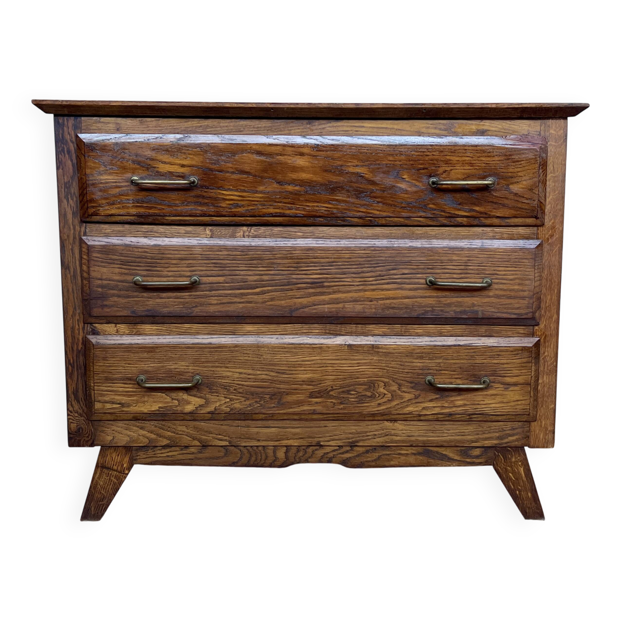 Vintage Scandinavian oak chest of drawers 1960