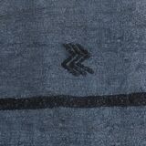 Blue & Black Ethnic Vintage Kilim Rug, 174x204Cm