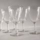 Serie de 6 verres à vin ciselés