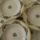 Lot de 6 assiettes creuses Art Déco en faïence BOCH LA LOUVIERE