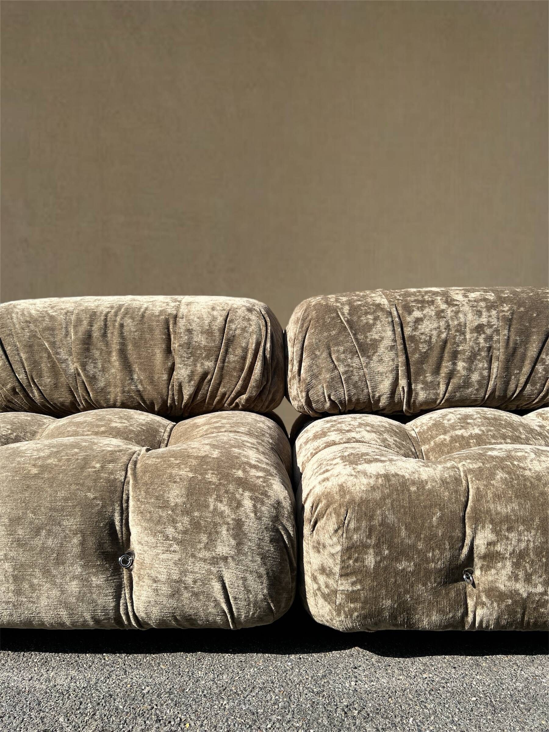 Camaleonda armchair in Bellini velvet for B&B Italia, design 1970