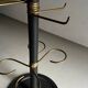 Minimalist black metal brass coat stand