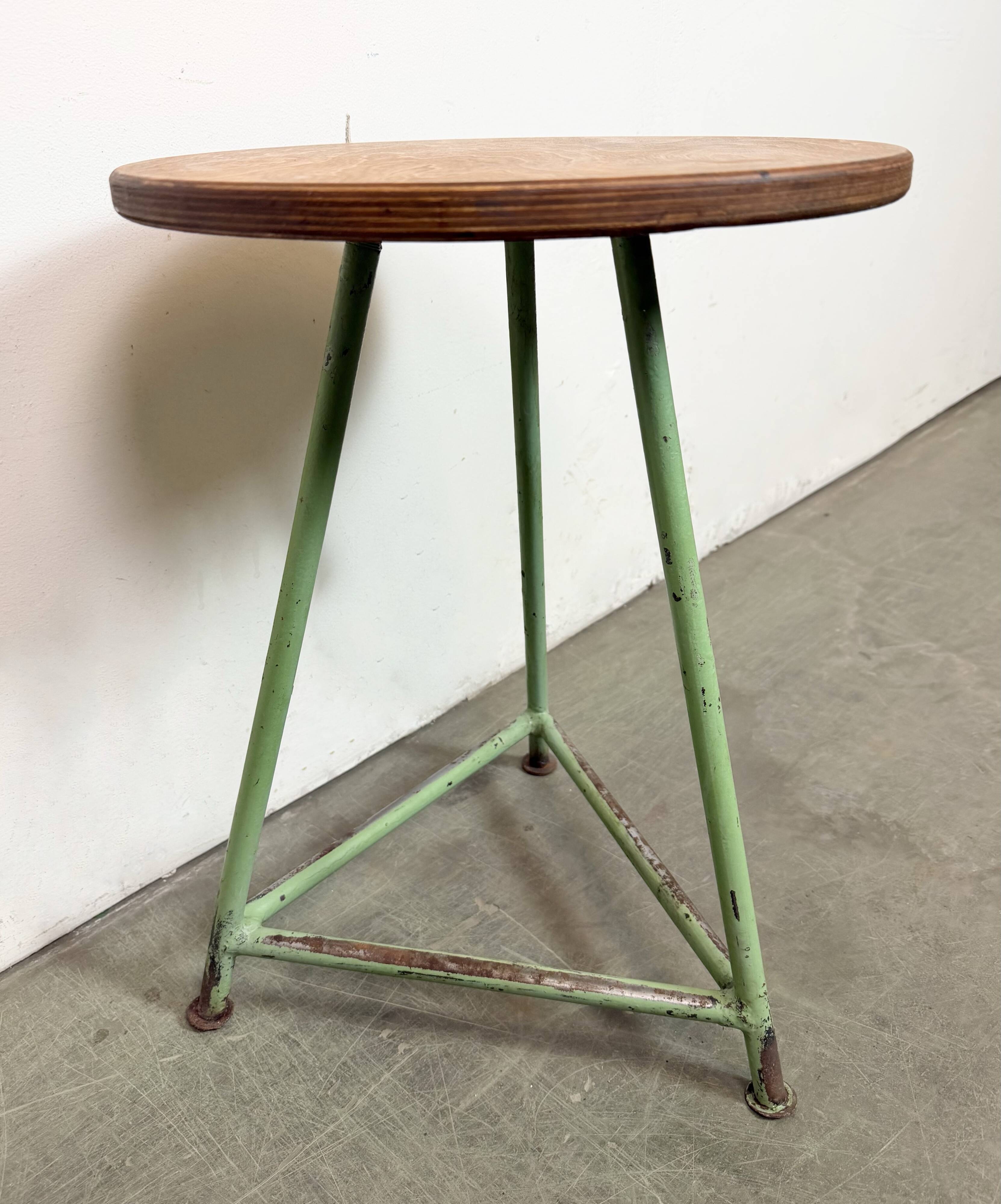 Green Industrial Workshop Stool, 1960s