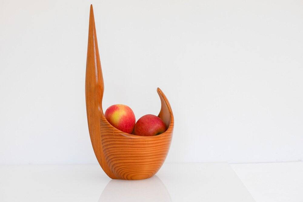Vintage Swedish wooden bowl by Johnny Mattsson, 1959