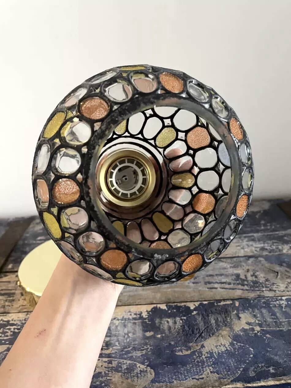 Vintage faceted pendant light