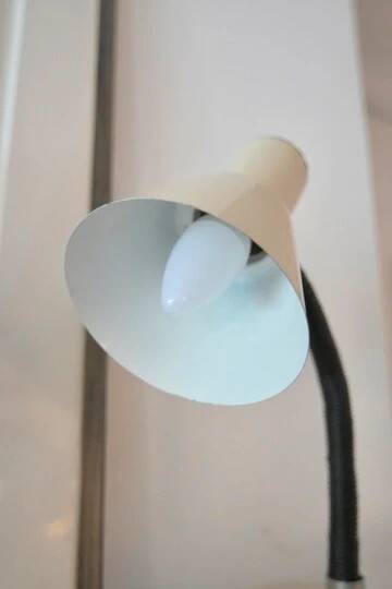 Vintage beige industrial lamp