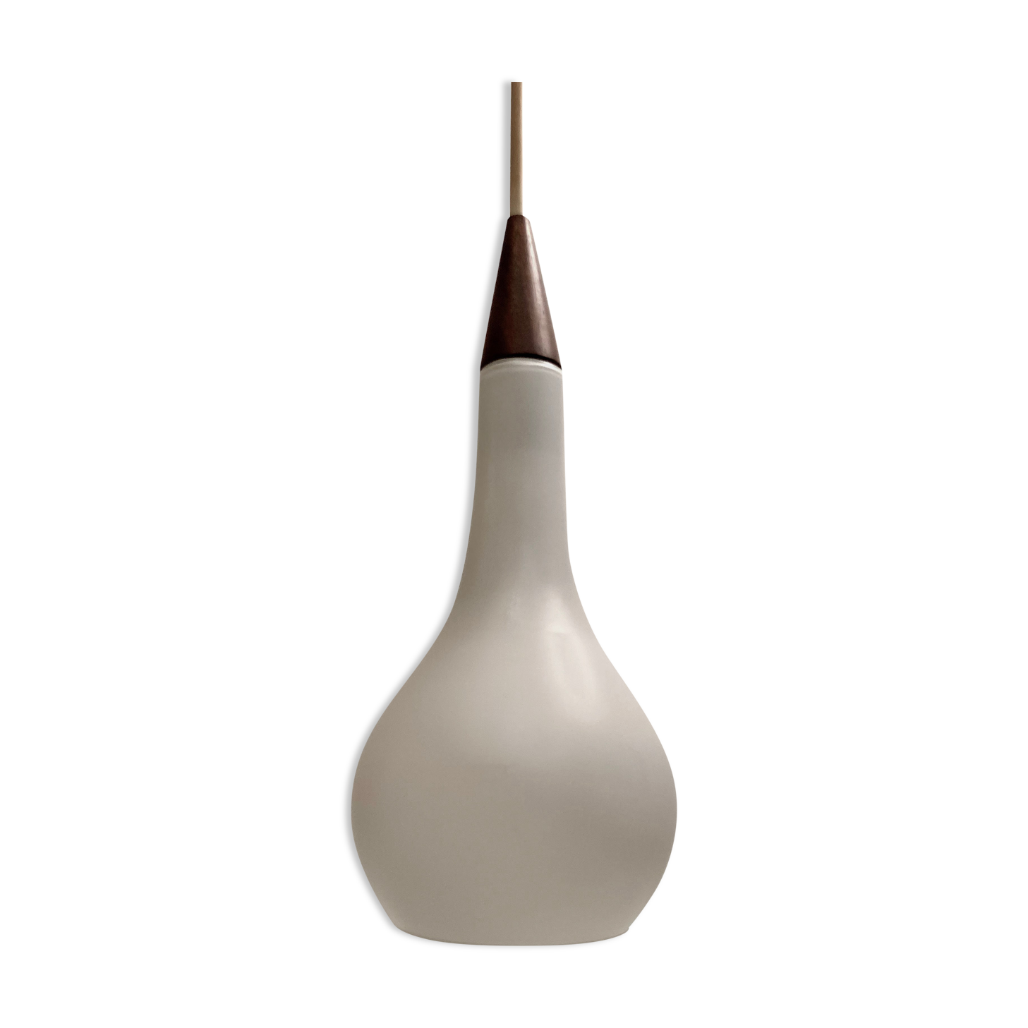 Pair of Louis Poulsen suspension in Opaline Holmegaard