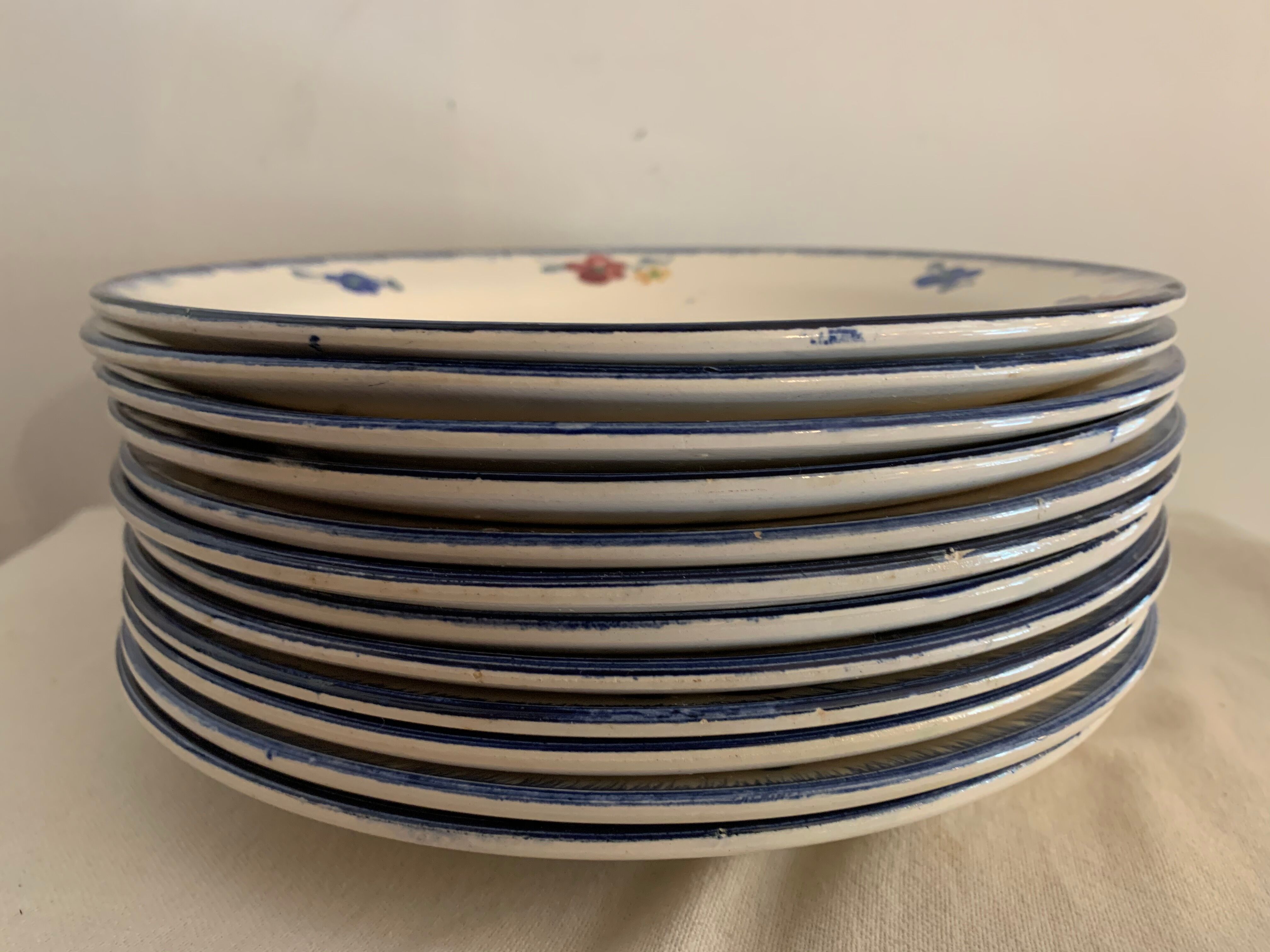 12 flat plates model Mary-Lou Digoin Sarreguemines
