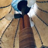 Vintage bamboo floor lamp, Italy, 1970s