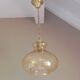 Suspension globe en verre bullé ambré et pailleté /vintage années 60-70