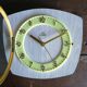 Vintage formica clock phosphorescent silent wall clock "Romatic gray wood"