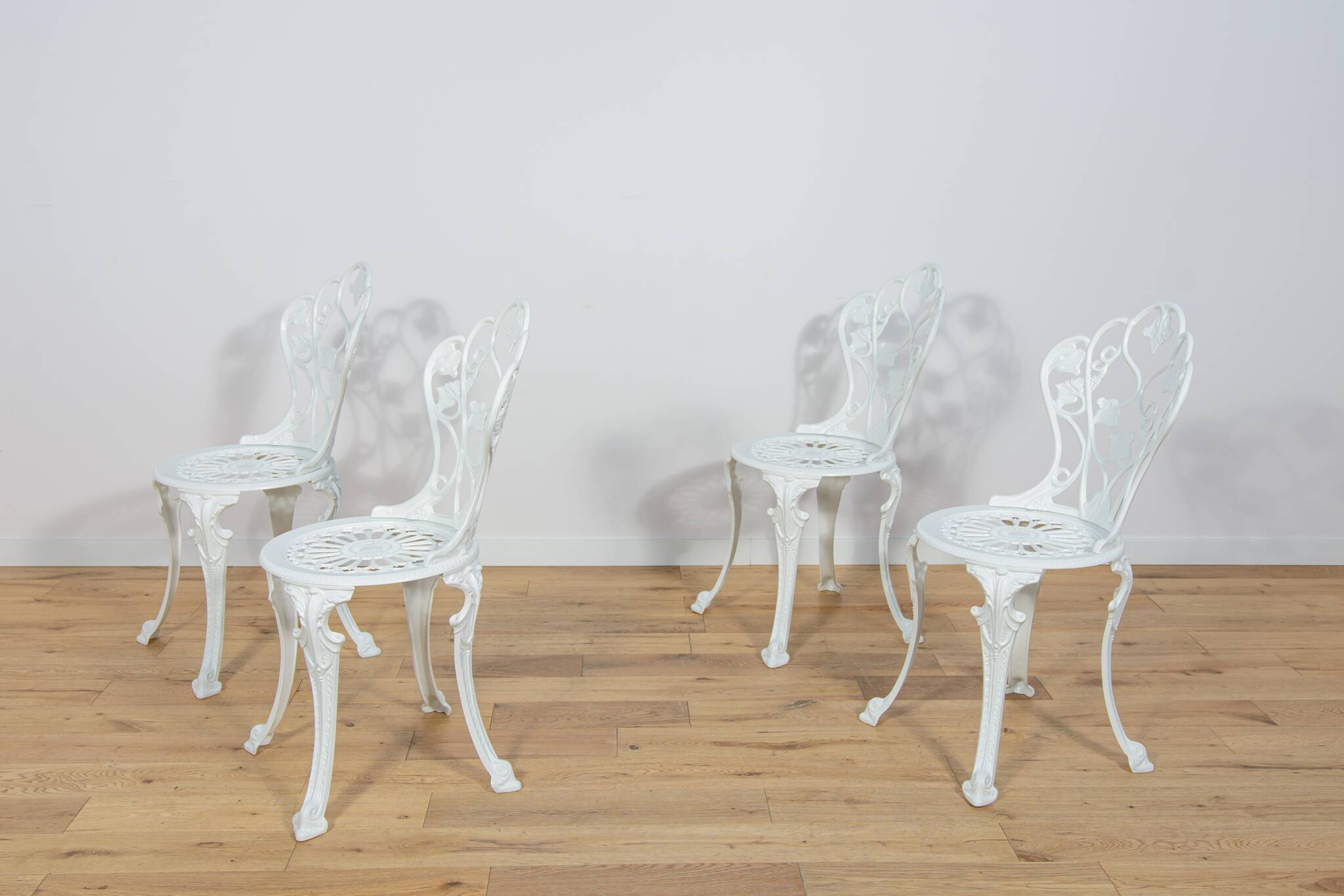 Art Nouveau Aluminum Garden Chairs, 1950s, United Knigdom, Set of 5