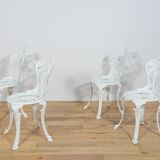 Art Nouveau Aluminum Garden Chairs, 1950s, United Knigdom, Set of 5
