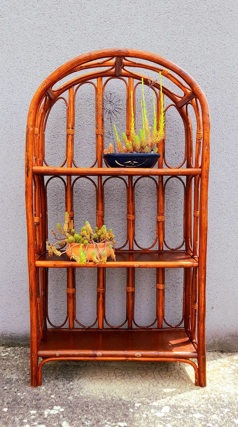 Rattan shelf