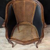 Louis XV office chair with canework