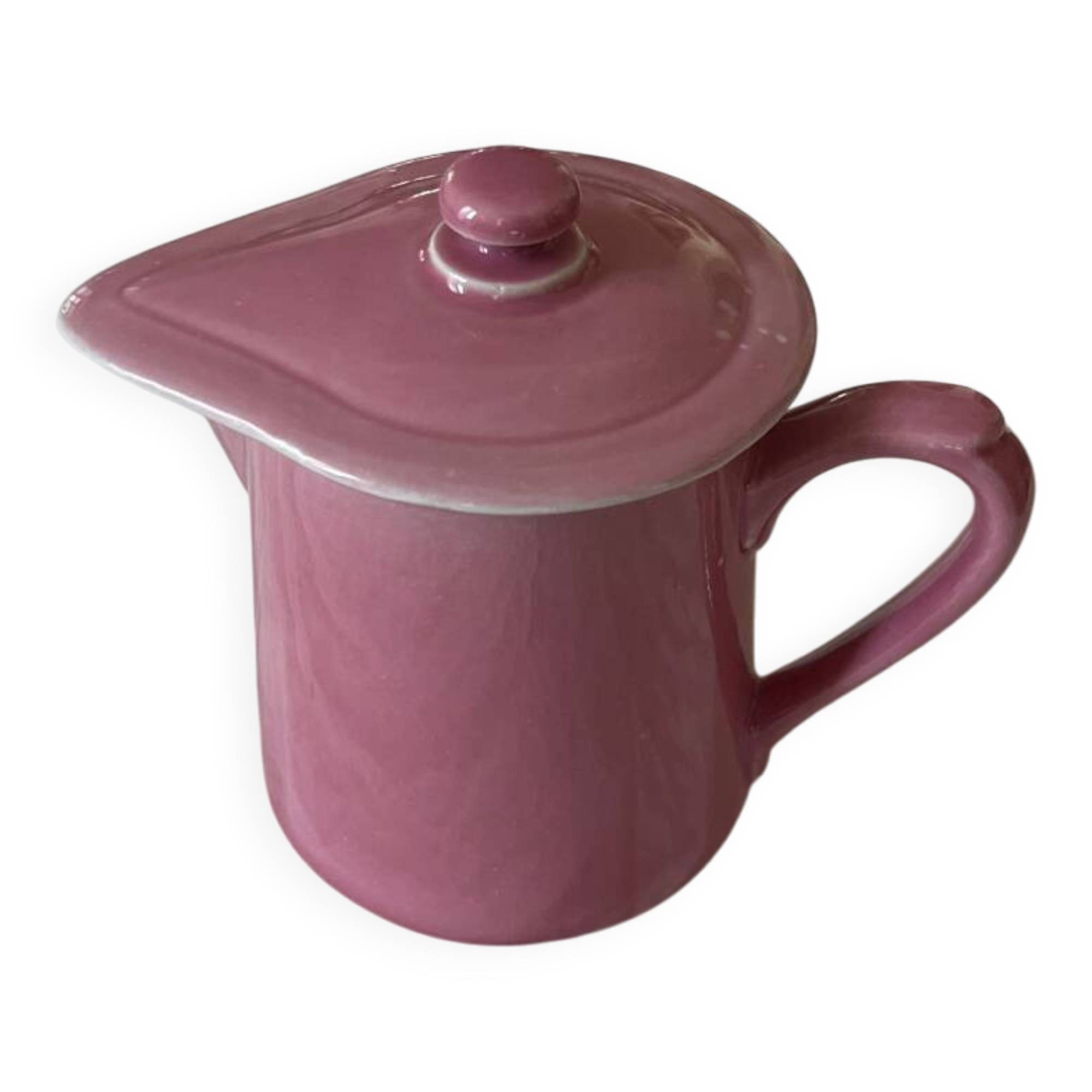 Pink ceramic teapot