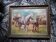 Antique painting depicting horses