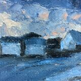 Seasideboard brittany oil painting on canvas