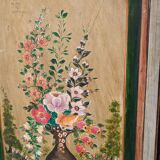 3-panel screen in painted wood