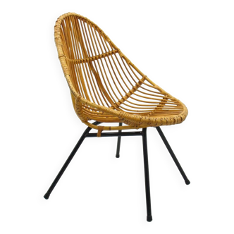 Vintage Rattan Chair from Rohe Noordwolde, 1970s