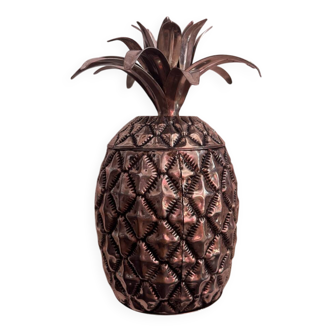 Seau à glace argenté ananas année 70