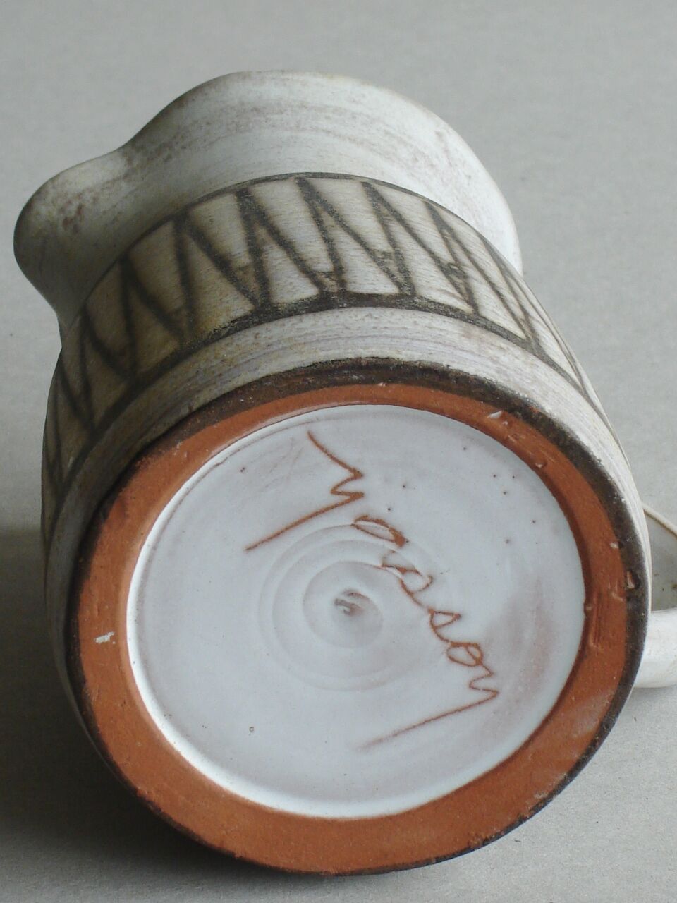 Pitcher ceramic signed Masson, 50-60 years