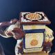Vintage 70s xl ceramic elephant plant pot - brown