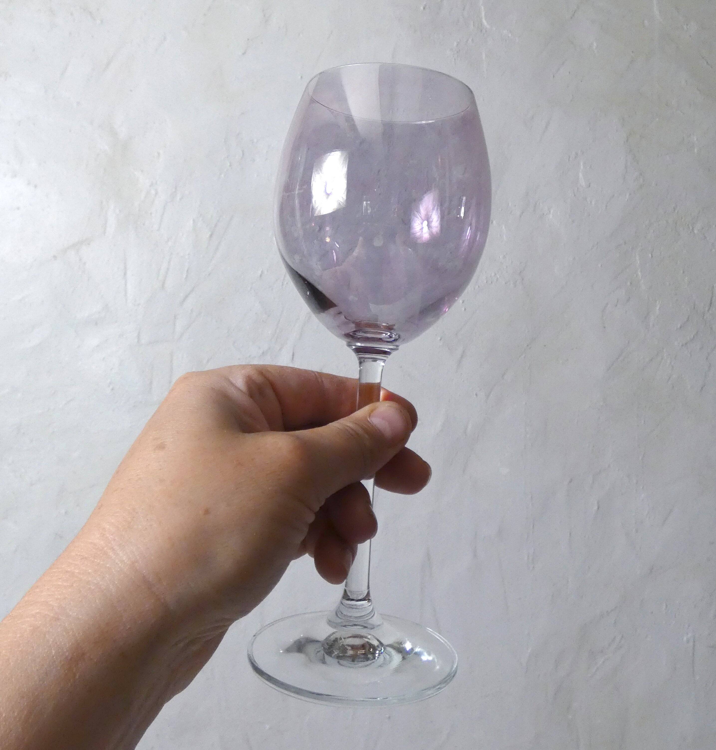 17 amethyst crystal glass goblets