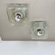 set of 2 CUBIC Ice Glass Ceiling Light, by J. T. Kalmar Lights, Austria
