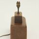 Brutalist artisanal lamp in solid wood (oak) vintage Circa 1960