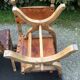 Set of 4 vintage brutalist chairs by Bram Sprij, Netherlands 1960s. in beech.