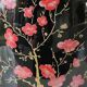 Vase japonais en cristal. motifs fleurs de cerisiers/branchages. haut 32 cm