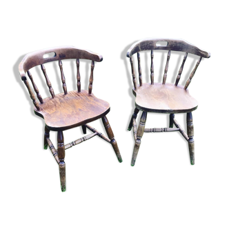 Lot of two CTC-stamped saloon chairs