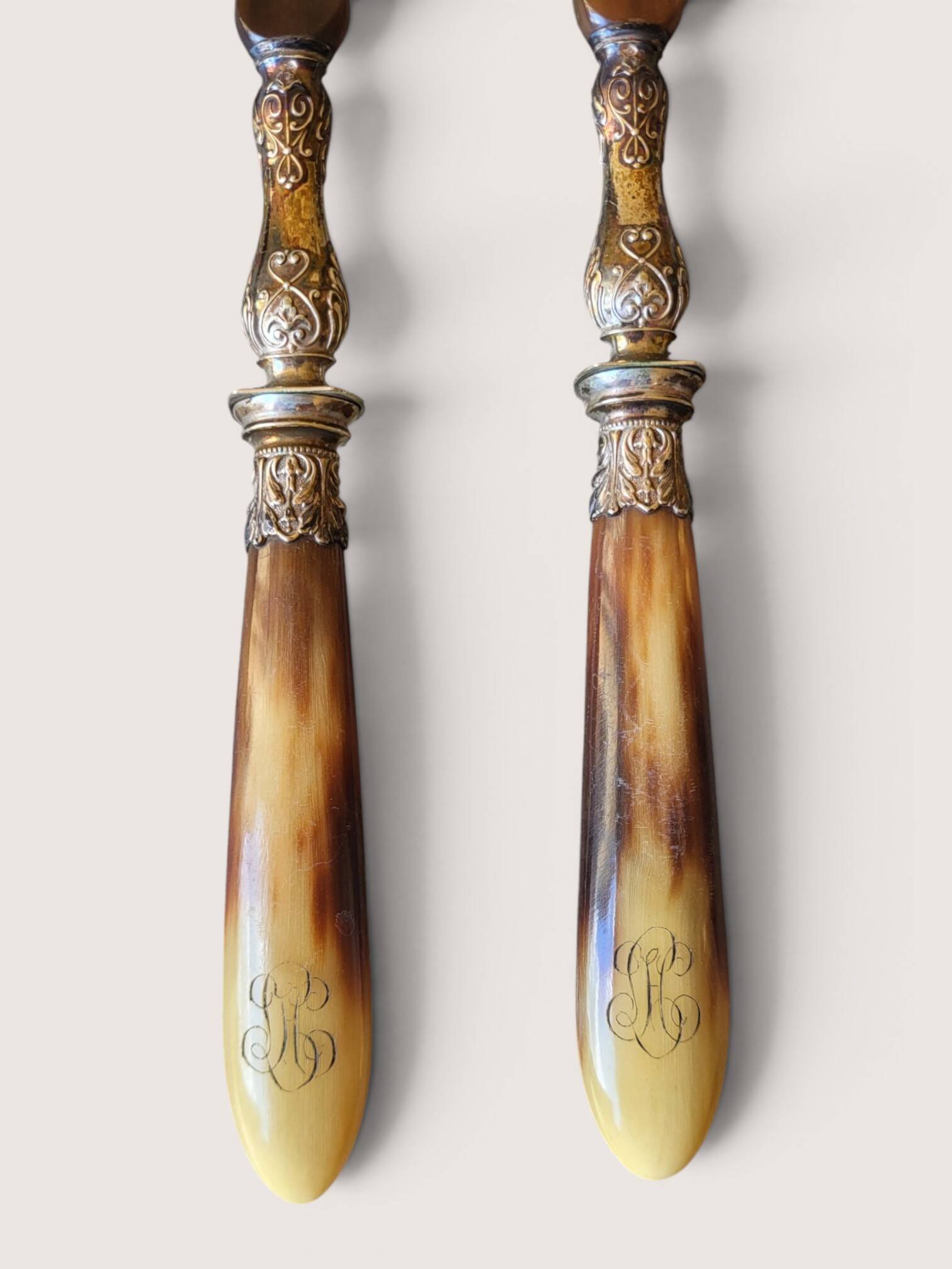 Silver-plated salad servers
