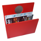Red wood magazine holder