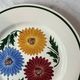 Set of 6 Chalons plates Digoin Sarreguemines with painted floral decoration.